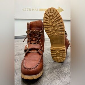 Polo by Ralph Lauren Brown Leather Moc-Toe Boots